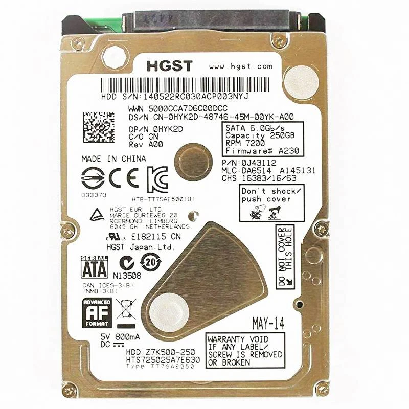 هارددیسک اینترنال اچ جی اس تی مدل Z7K500-250 ظرفیت 250 گیگابایت