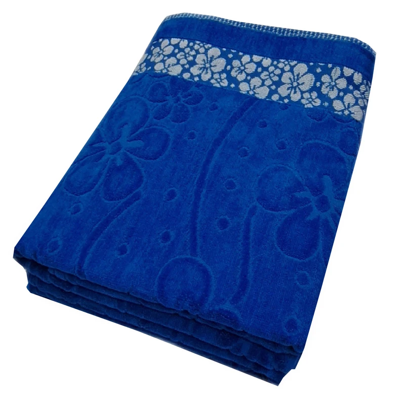 حوله حمام هنرمند طرح نیلوفر کد HS-2025 سایز 100x150 سانتی متر