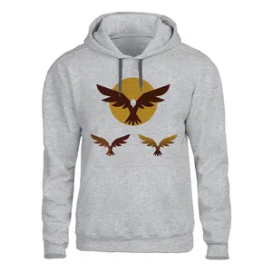 هودی مردانه مدل عقاب ها کد J227 رنگ طوسی