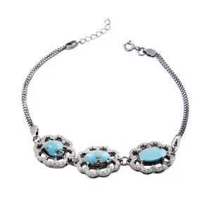 دستبند نقره زنانه بازرگانی میلادی کد DP_407