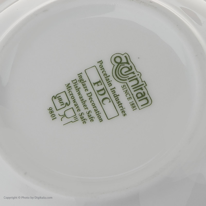 ست فنجان و نعلبکی 12 پارچه چینی زرین ایران مدل کواترو وگاس اوریت درجه عالی