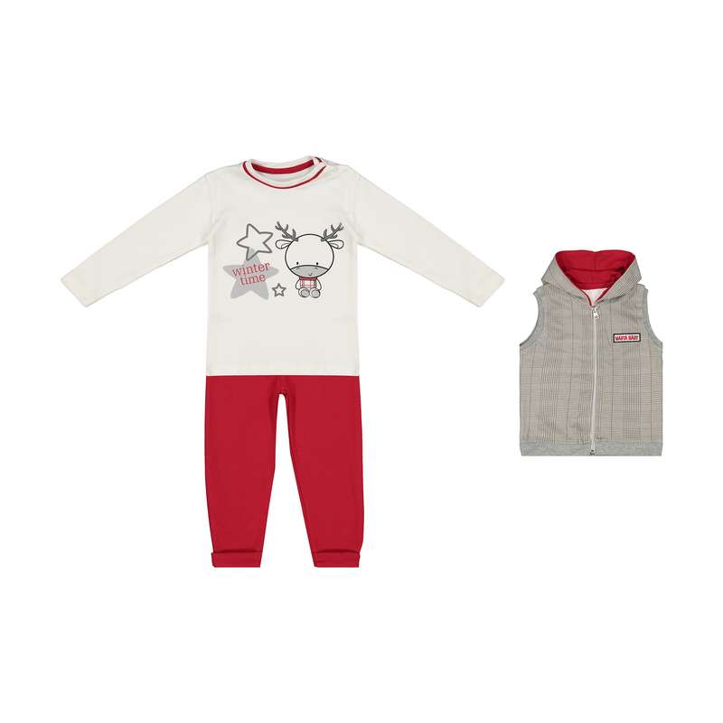 ست 3 تکه لباس نوزادی مدل گوزن