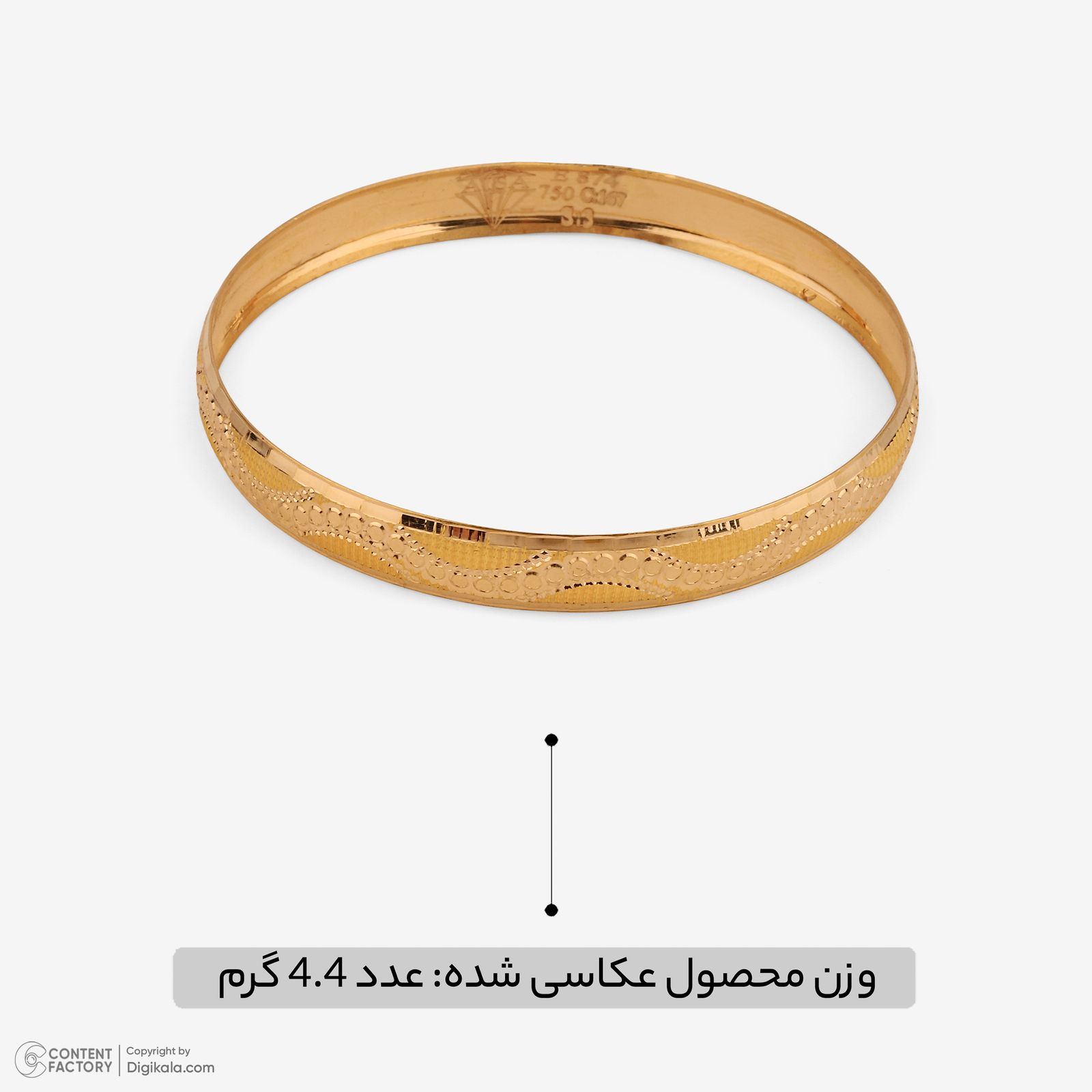 النگو طلا کم اجرت 18 عیار زنانه مایا ماهک مدل MB1856 سایز 3 -  - 3