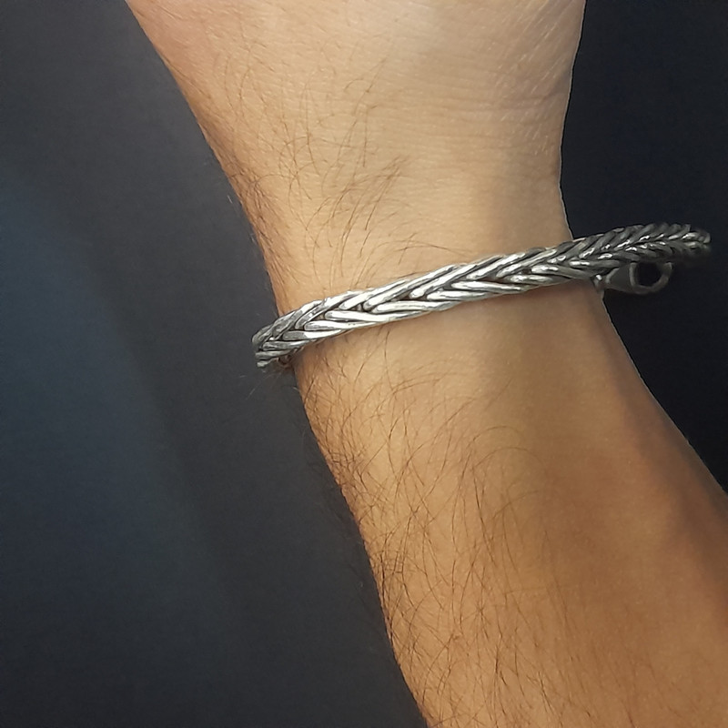 دستبند نقره مردانه مدل ss124 دستبند نقره مردانه مدل ss124