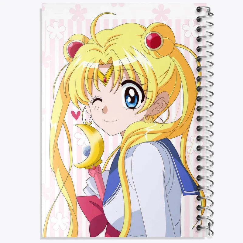 دفتر ژورنال نویسی 50 برگ خندالو مدل نقطه ای طرح اوساگی تسوکینو انیمه سیلور مون Sailor Moon کد 17435