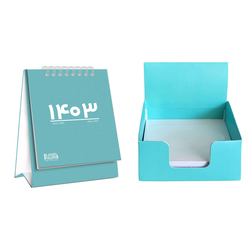 جای کاغذ یاداداشت انتشارات ایلیا مهر مدل 117006134 به همراه تقویم رومیزی سال 1403 جای کاغذ یاداداشت انتشارات ایلیا مهر مدل 117006134 به همراه تقویم رومیزی سال 1403