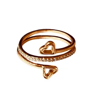 انگشتر زنانه ژوپینگ مدل قلب نگینی
