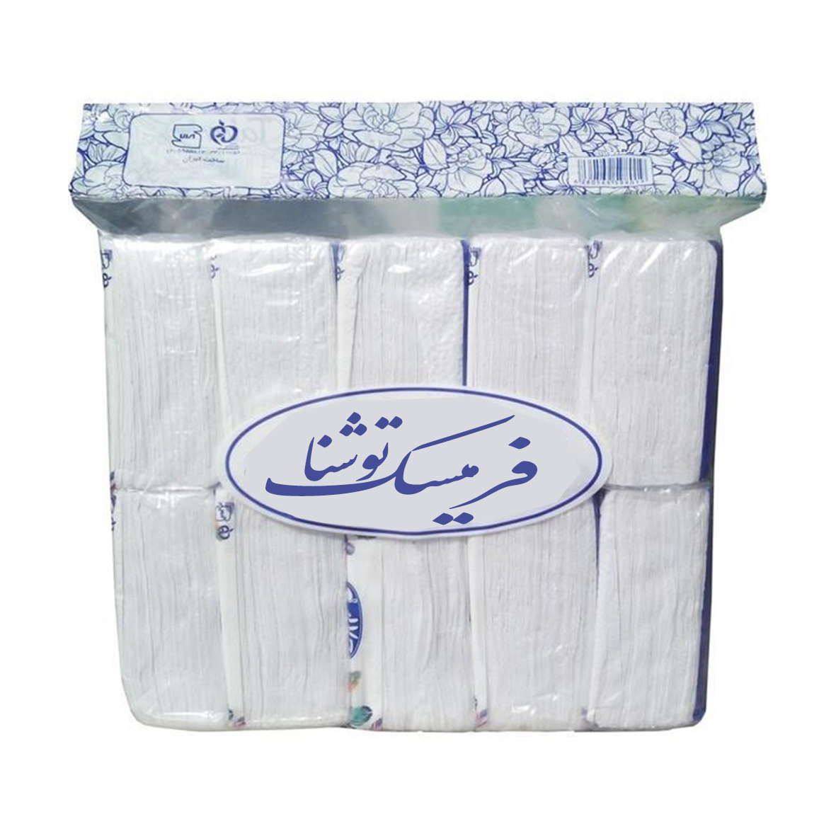 دستمال کاغذی 100 برگ 2 لایه توشنا مدل فرمیسک بسته 10 عددی