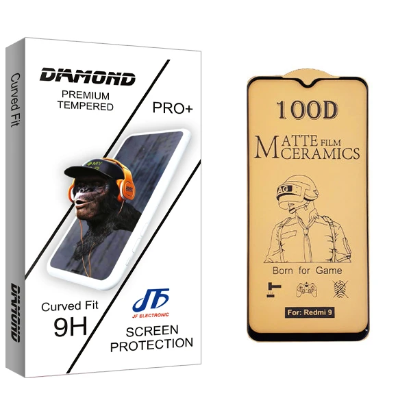 محافظ صفحه نمایش سرامیکی جی اف مدل Diamond glass مناسب برای گوشی موبایل شیائومی Redmi 9