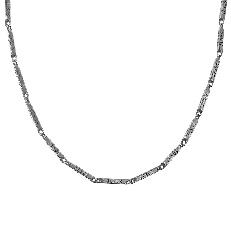 گردنبند مردانه مدل اسپرت کبریتی پهن کد 8759633