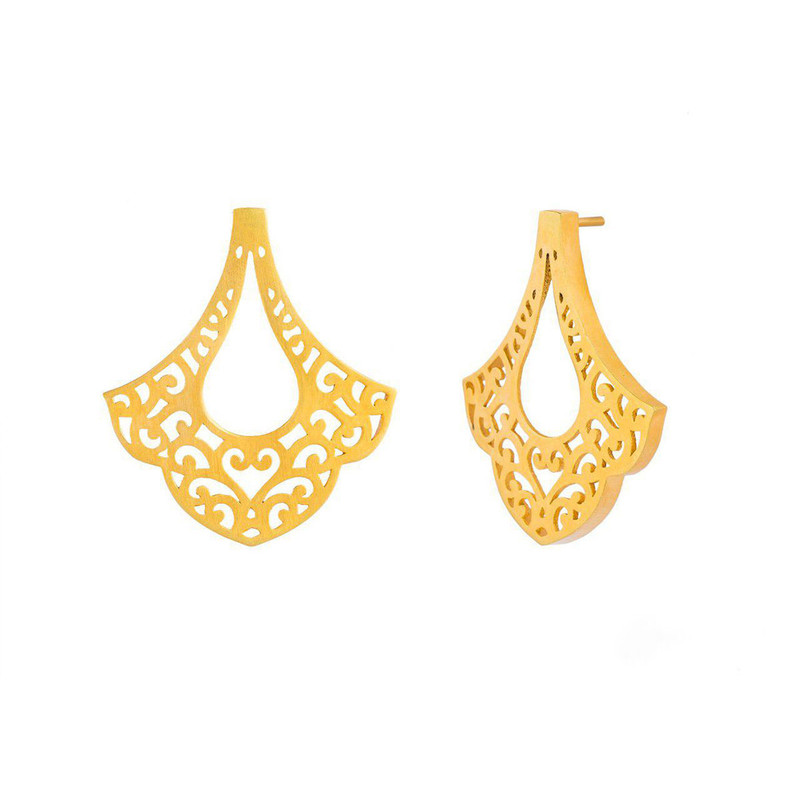 گوشواره طلا 18 عیار زنانه کیا گالری مدل AE378