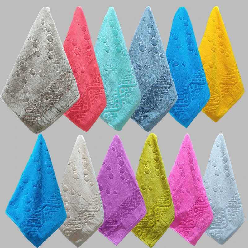 حوله دست و صورت طرح حباب سایز 40x80 سانتی‌متر بسته 12 عددی