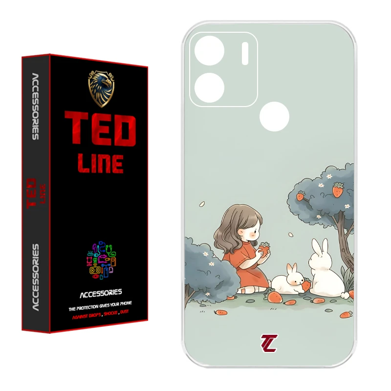 کاور تدلاین طرح دختر و خرگوش کد 1228 مناسب برای گوشی موبایل شیائومی Redmi A1 Plus / A2 Plus / Poco C51