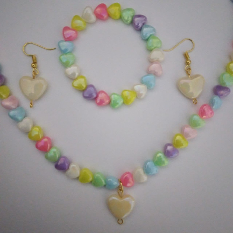 نیم ست دخترانه مدل قلب شاین کد m0270 نیم ست دخترانه مدل قلب شاین کد m0270