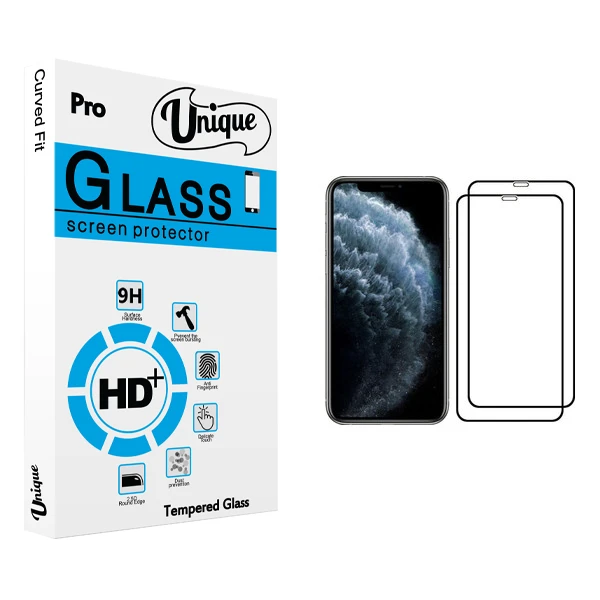محافظ صفحه نمایش يونيک مدل +Clear مناسب برای گوشی موبایل اپل iPhone 11 Pro بسته دو عددی