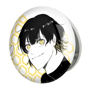 آینه جیبی خندالو طرح مگورو انیمه بلو لاک Blue Lock مدل تاشو کد 24408 