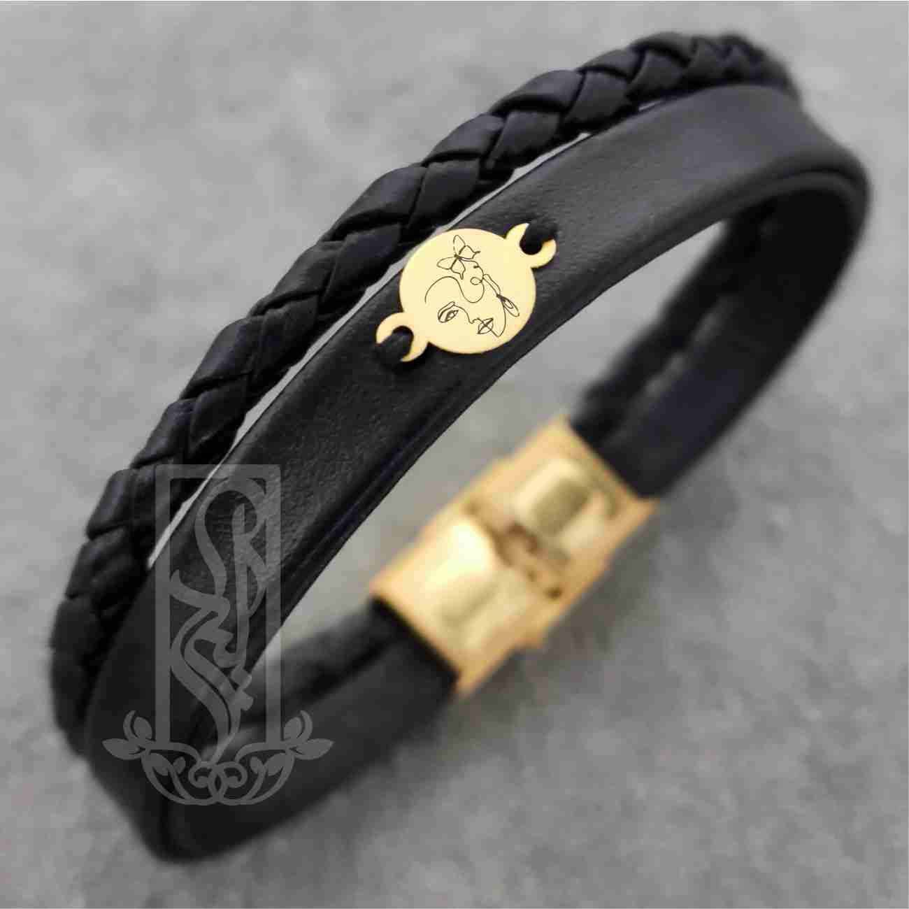 دستبند طلا 18 عیار زنانه لیردا مدل چهره 6055 - - 2