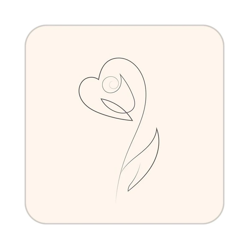 زیر لیوانی کاکتی طرح عاشقانه مدل mp40854