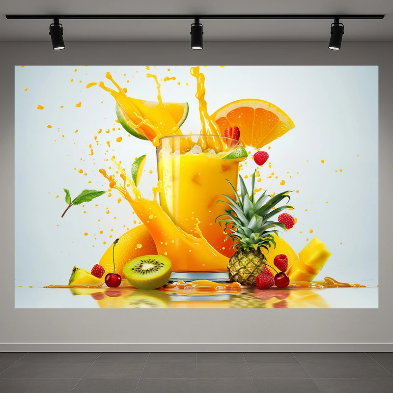 تابلو بوم طرح مخمل آب پرتقال مدل آبمیوه طبیعی کد AR3059979