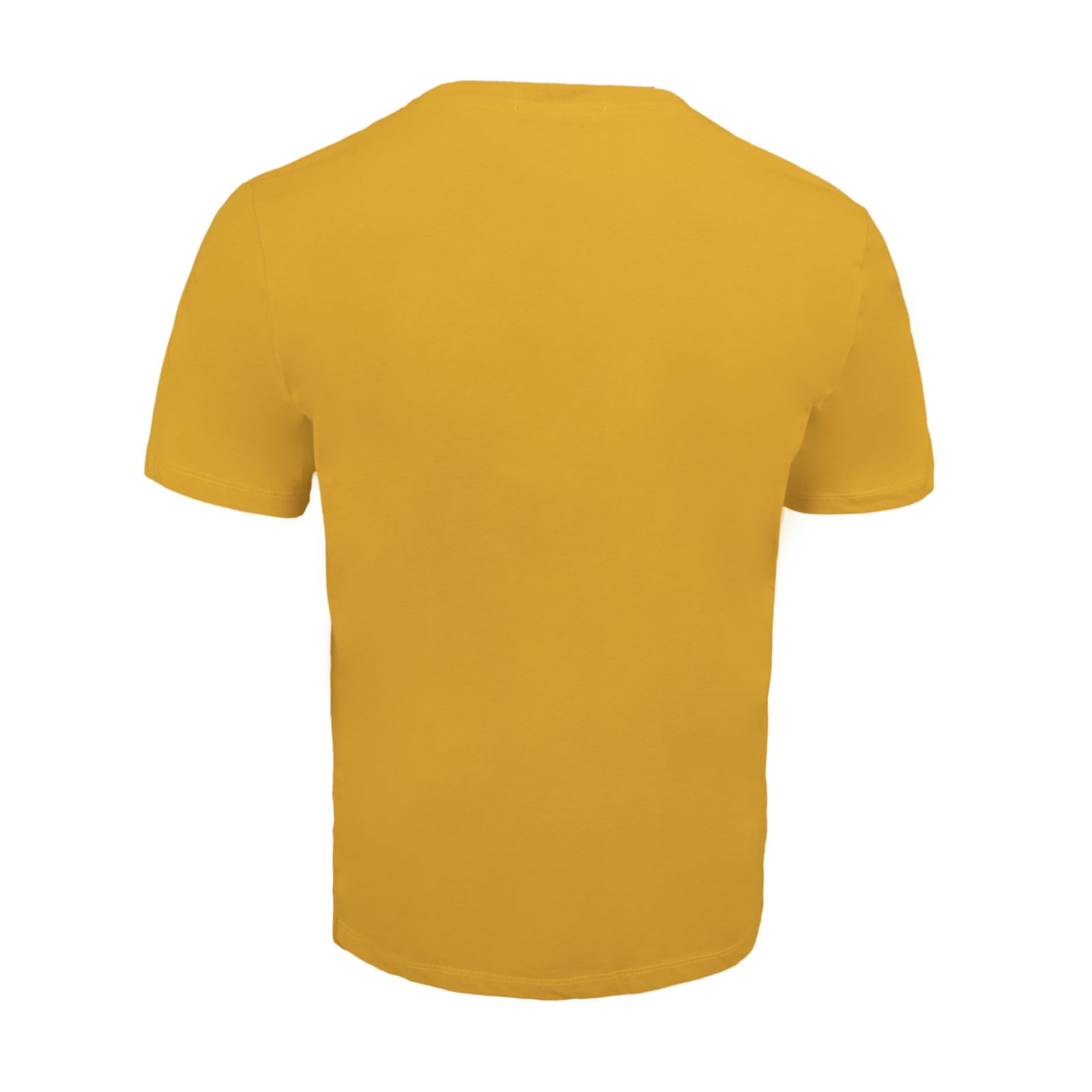 تی شرت آستین کوتاه مردانه الفردو مدل یقه گرد پنبه یک رو 2620206 رنگ  زرد -  - 3