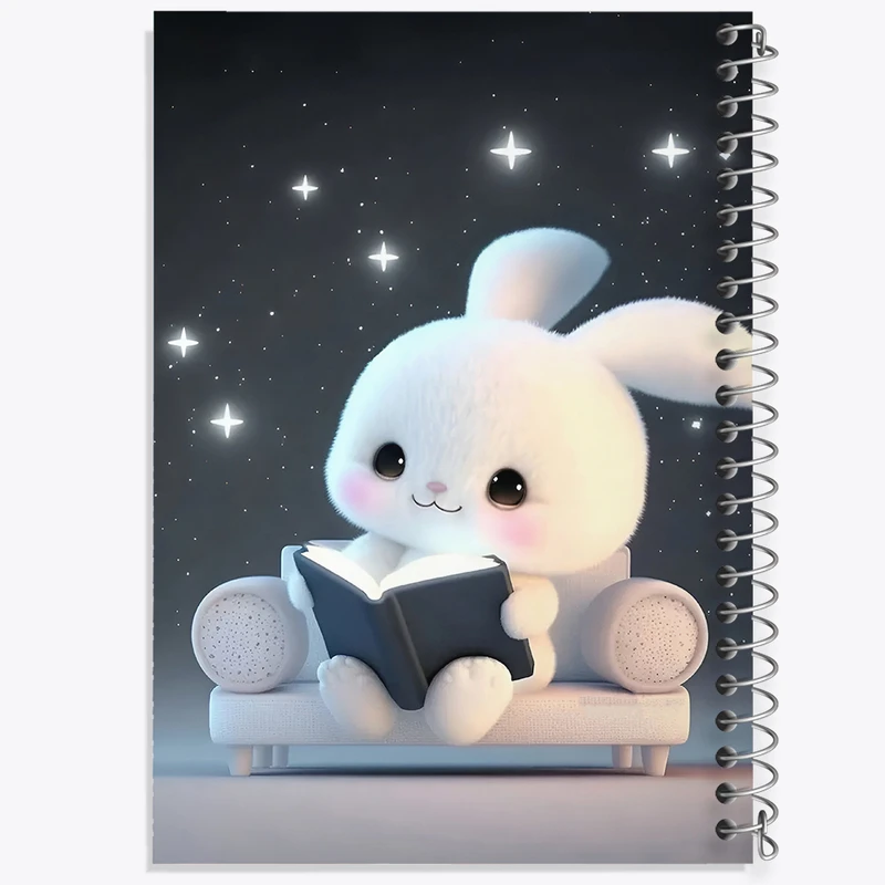 دفتر مشق 50 برگ خندالو طرح خرگوش بامزه کد F5725