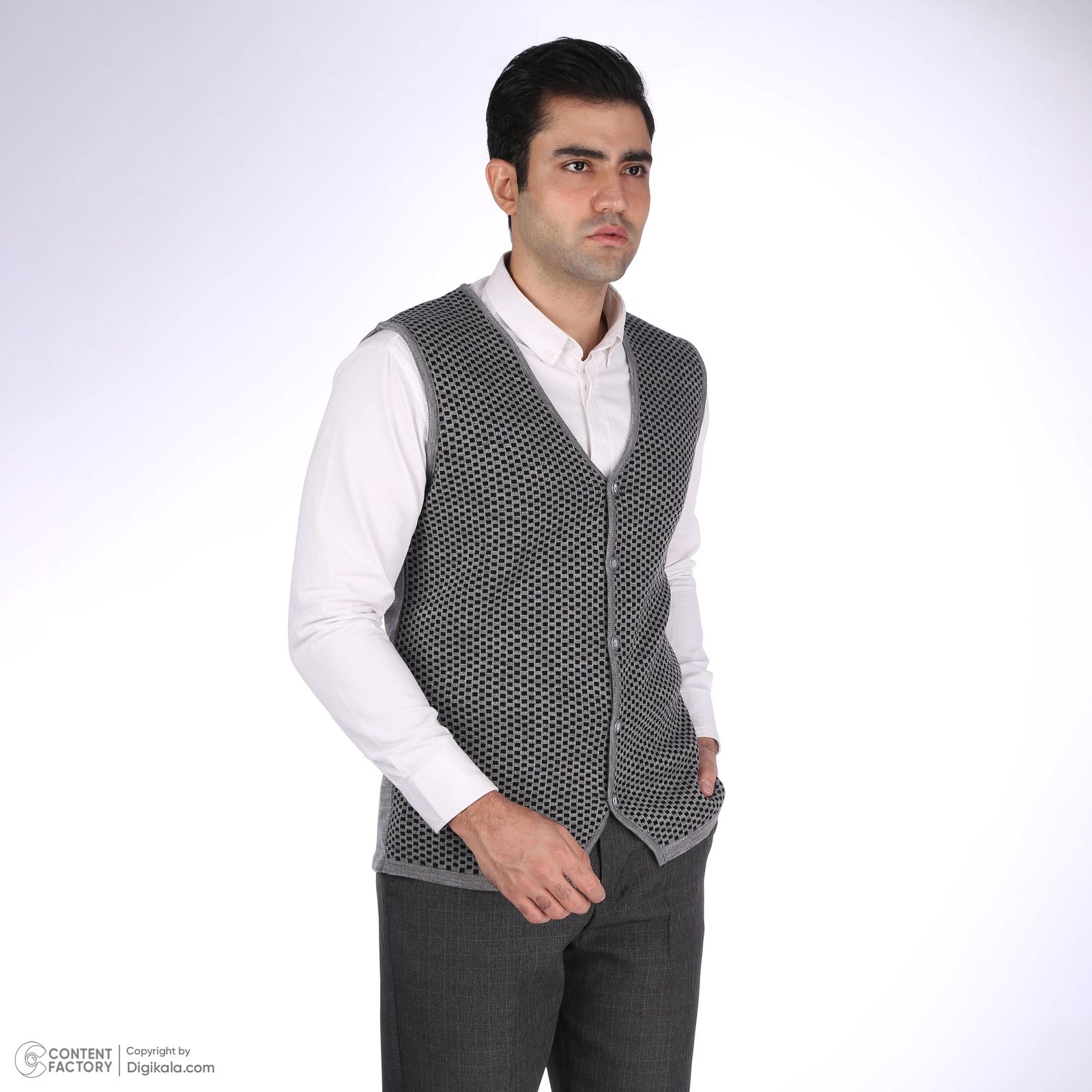 ژیله مردانه تریکو پاییزان مدل J800 رنگ سرمهای -  - 29