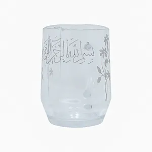 لیوان شیشه ای طرح بسم الله الرحمن الرحیم کد BS-9