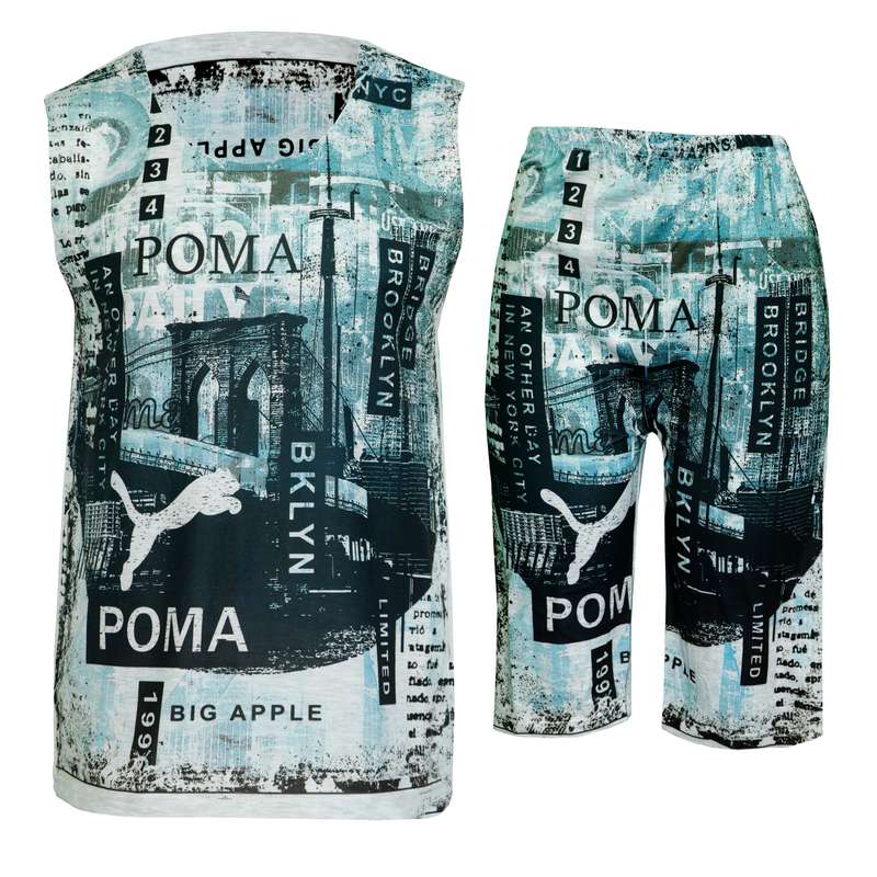 ست تاپ و شلوارک مردانه مدل ROOMA کد 51708