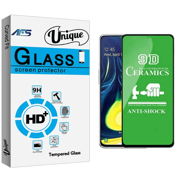 محافظ صفحه نمایش 9D ای اف اس مدل Unique Glass مناسب برای گوشی موبایل سامسونگ Galaxy A21