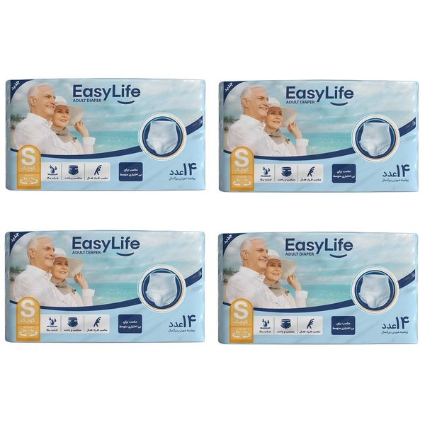  پوشینه بزرگسال ایزی لایف مدل شورتی سایز کوچک بسته 4 عددی