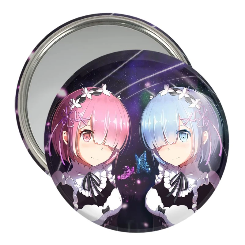 آینه جیبی خندالو مدل رم و رام انیمه دختر  کد 12128