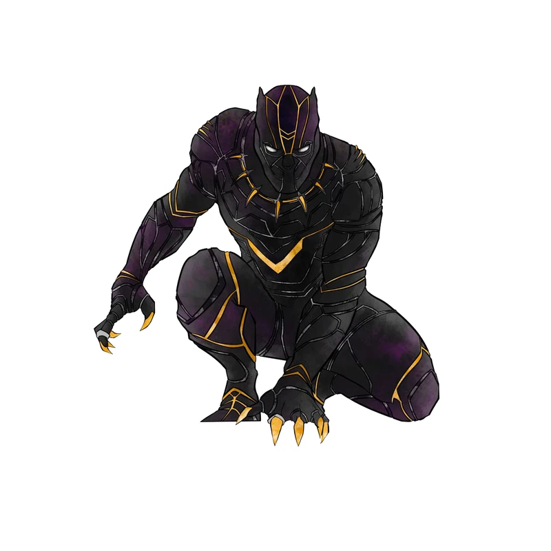 استیکر لپ تاپ و موبایل مدل سریال طرح پلنگ سیاه اونجرز مارول Black Panther Avengers Marvel کد 4744