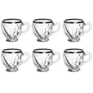 فنجان مدل دنس لب نقره بسته 6 عددی