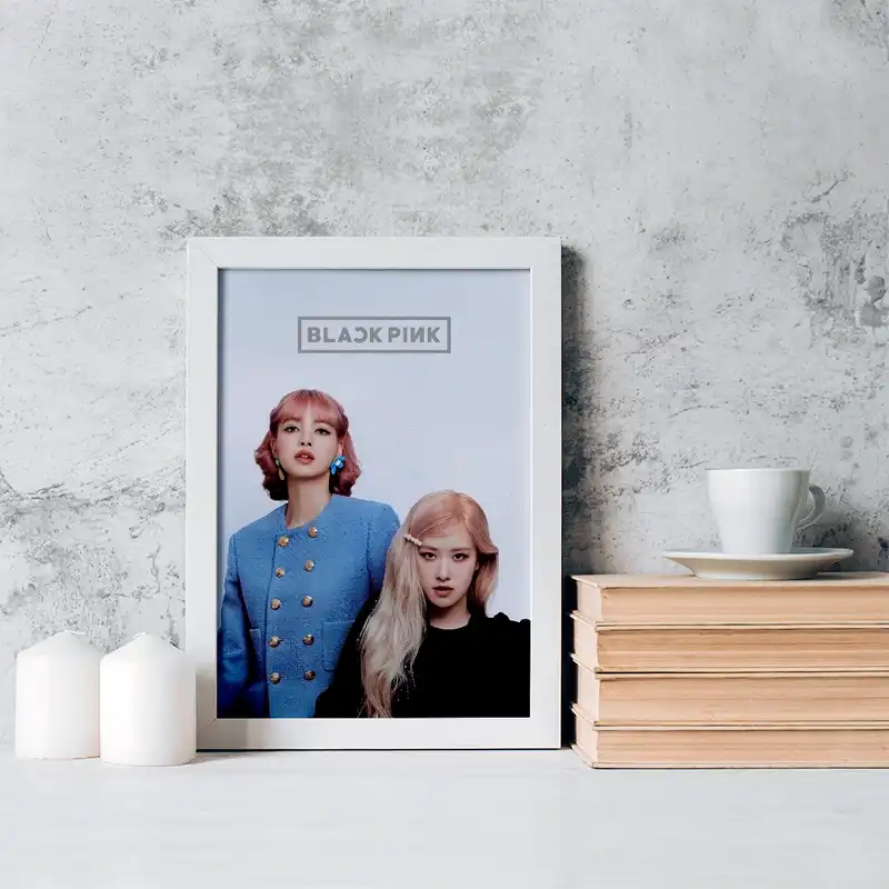 تابلو خندالو مدل رزی و لیسا گروه بلک پینک کد 16713