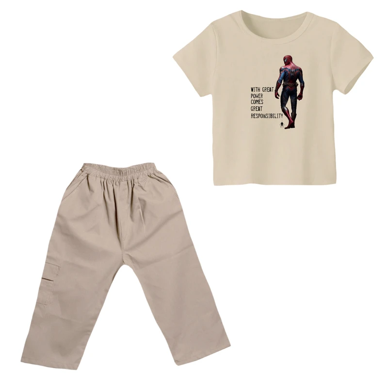 ست تی شرت و شلوارک پسرانه مدل مرد عنکبوتی کد ۲۳