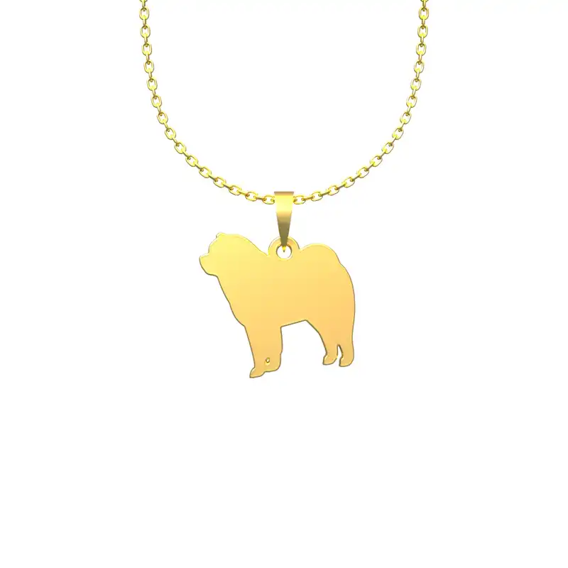 گردنبند طلا 18 عیار زنانه مدوپد مدل سگ کد J3-1-1004