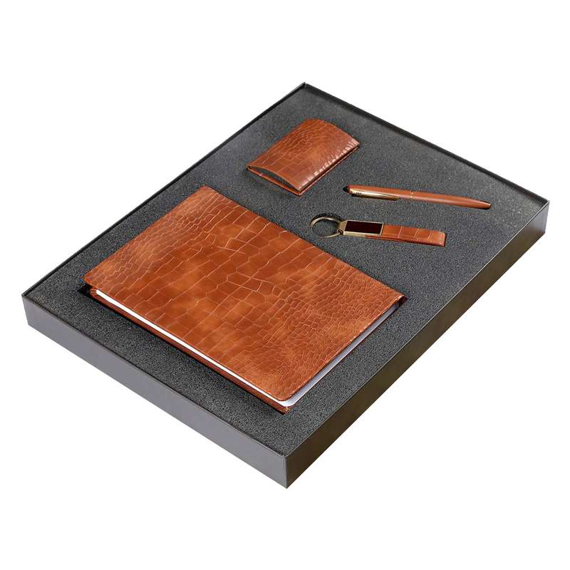 ست مدیریتی سال 1401 مدل چرم کروکدیل کد 510 مجموعه 4 عددی 