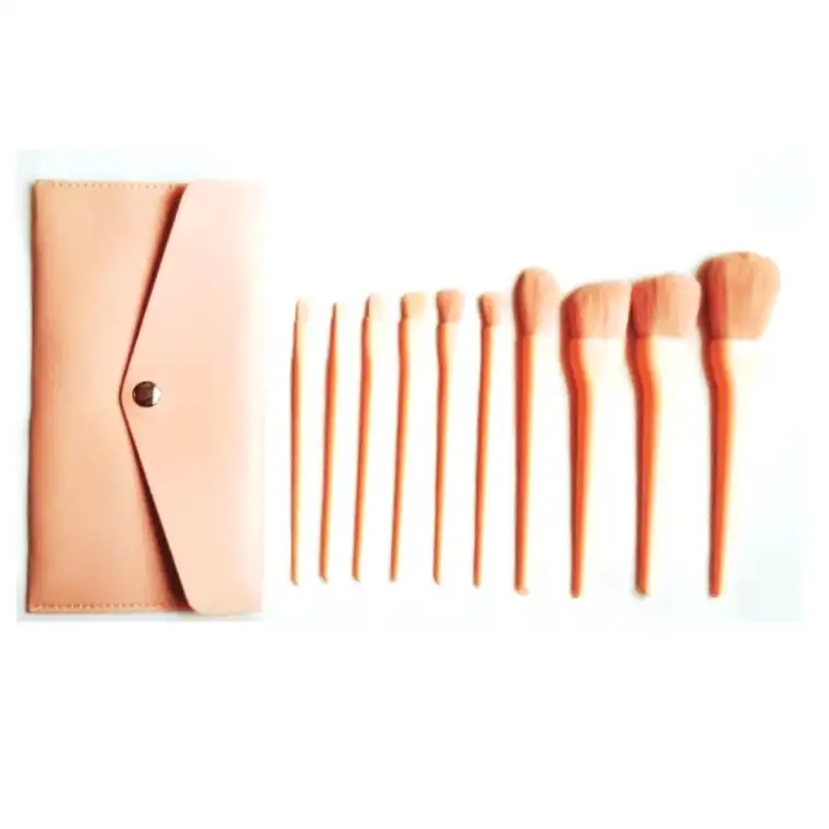 ست برس آرایشی مدل پاستلی مجموعه 10 عددی