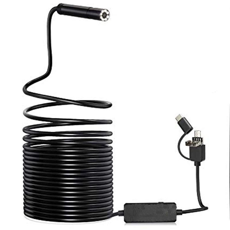 دوربین شلنگی مدل اتوفوکوس منعطف فلزی 10M 5MP 360