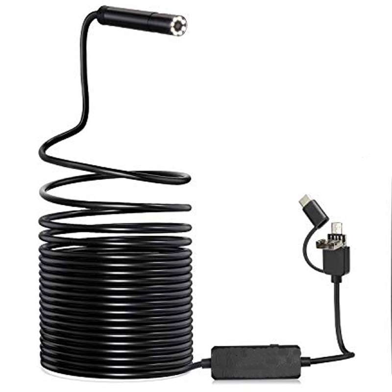 دوربین شلنگی مدل اتوفوکوس منعطف فلزی 10M 5MP 360