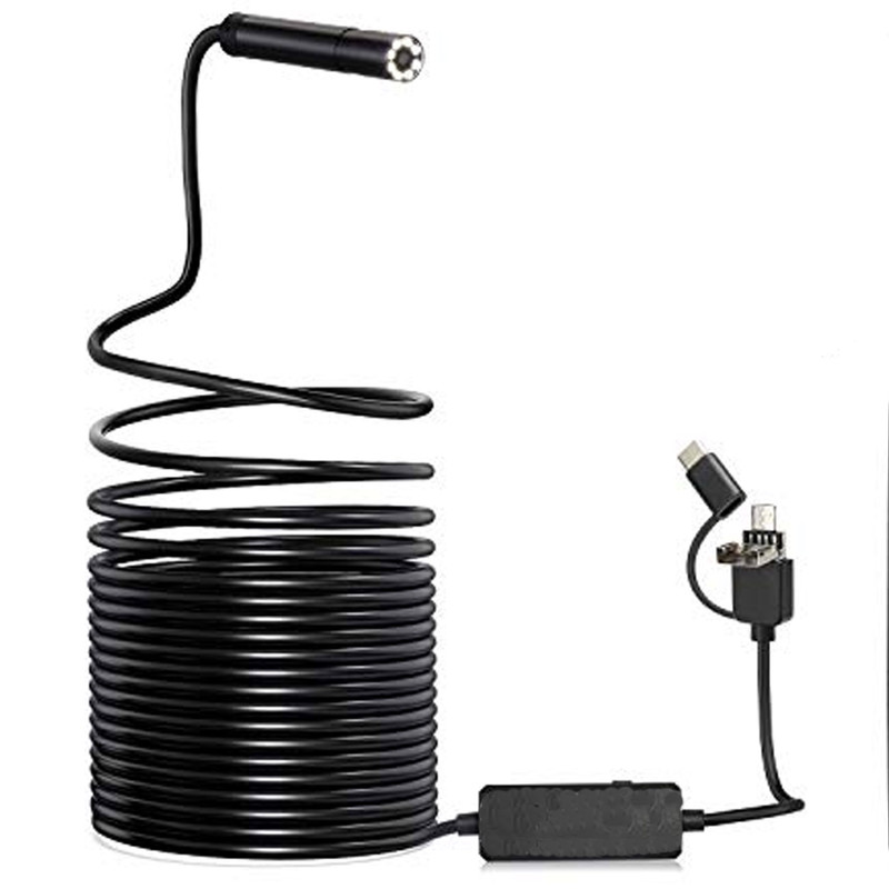 دوربین شلنگی مدل اتوفوکوس منعطف فلزی 10M 5MP 360