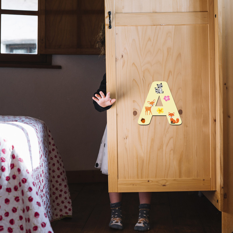 استیکر چوبی کودک باروچین مدل حرف انگلیسی A