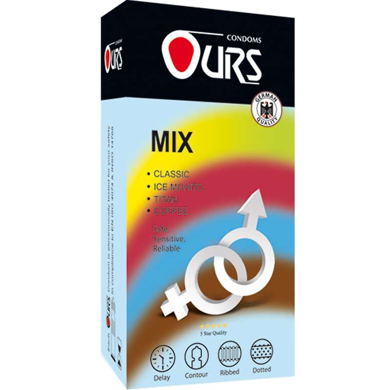 کاندوم اورز مدل Mix بسته 12 عددی کاندوم اورز مدل Mix بسته 12 عددی