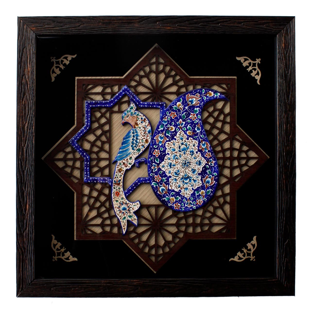 تابلو میناکاری طرح مرغ آمین MTM13