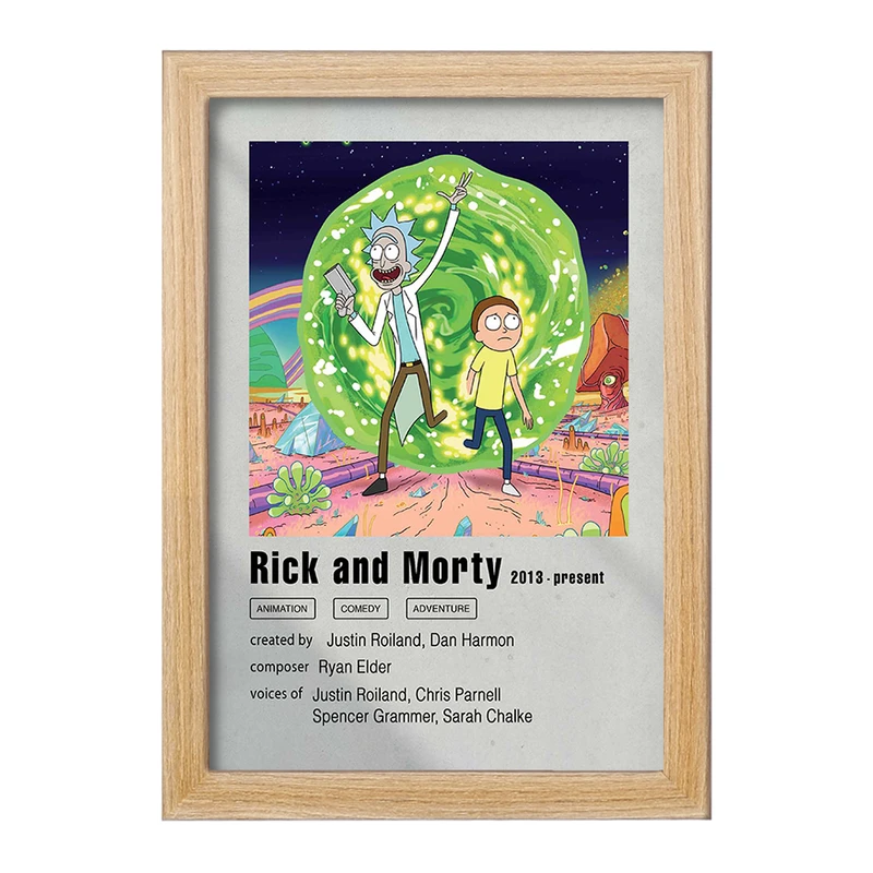 تابلو خندالو مدل ریک و مورتی کد F11463