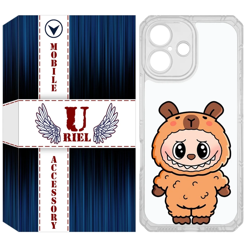 کاور یوریل مدل Clear کد 110 طرح لبوبو Labubu مناسب برای گوشی موبایل اپل iPhone 16