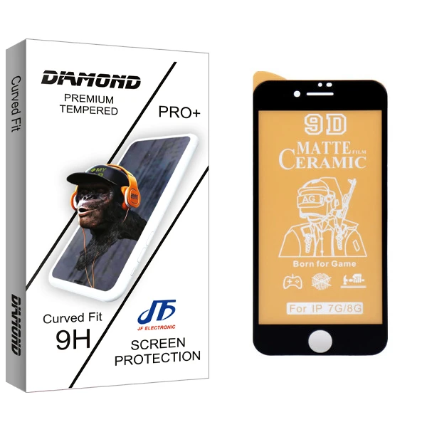 محافظ صفحه نمایش سرامیکی جی اف مدل Diamond glass مناسب برای گوشی موبایل اپل IPHONE 7G/8G