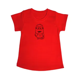 تی شرت آستین کوتاه دخترانه مدل مینیون Blk