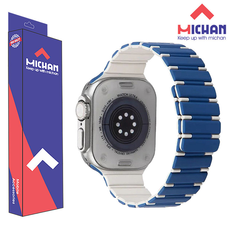 بند میچان مدل مگنتی 2رنگ مناسب برای ساعت هوشمند اسمارت واچ T800 Ultra / T900 Ultra / T1000 Ultra