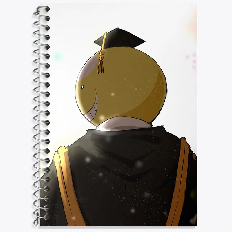 دفتر زبان 50 برگ خندالو مدل دو خط طرح کورو سنسی انیمه کلاس آدمکشی کد 32080